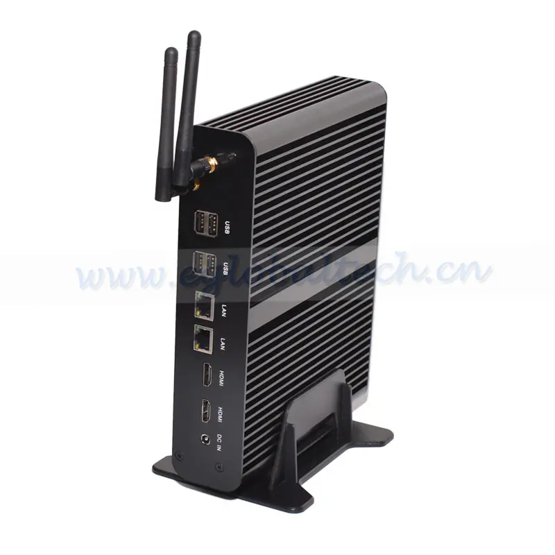 EGLOBAL Mini ITX Fanless PC Barebone Windows Media Server Intel Core I7 4500U WiFi HDMI Dual Lan Desktop Computers | Компьютеры и офис