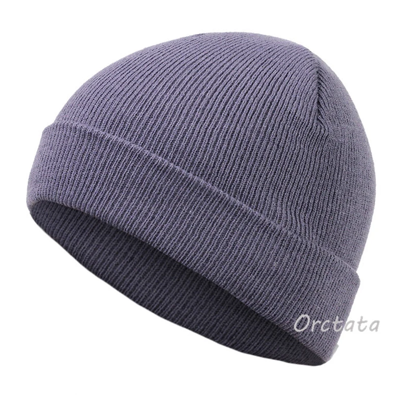 

Knitted Beanie Winter Hats for Women Men Fashion Spring Autumn Unisex Hip Hop Solid Color Warm Cuff Knit Skullies Cap Hat Female