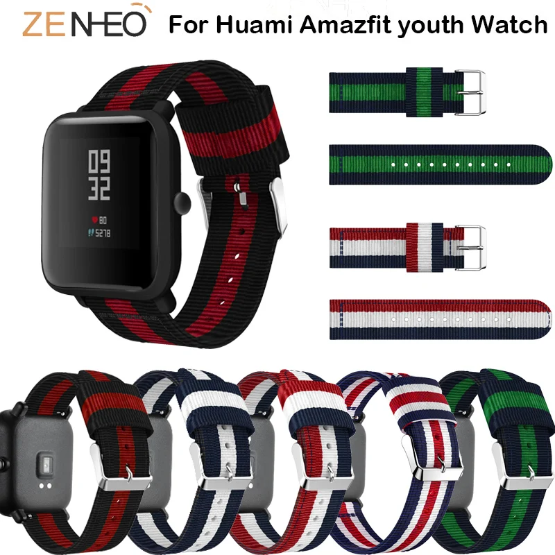 

Ремешок для часов, нейлоновый, для Huami Amazfit Bip BIT PACE Lite, 42 мм