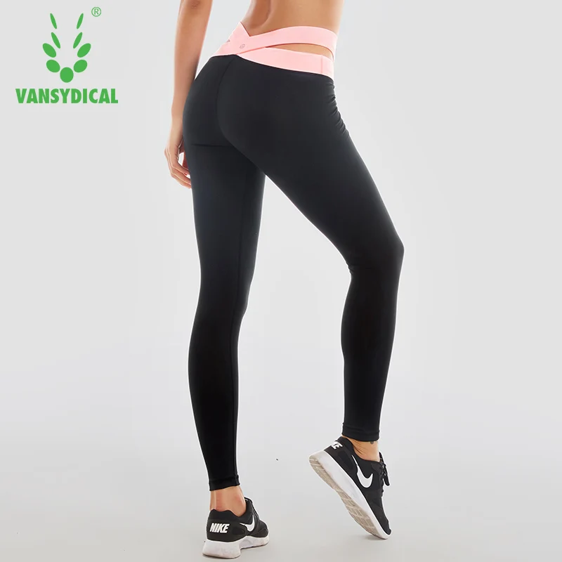 

VANSYDICAL Fitness Autumn And Winter Sports Pants Quick-Drying Training Pants Running Tight Elastic Feet Yoga Pants For Women