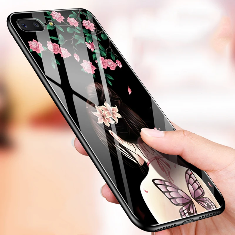 Силиконовый чехол GKK для iPhone 7 Plus 6S 6 5 5S SE мягкий из ТПУ с закаленным стеклом 360