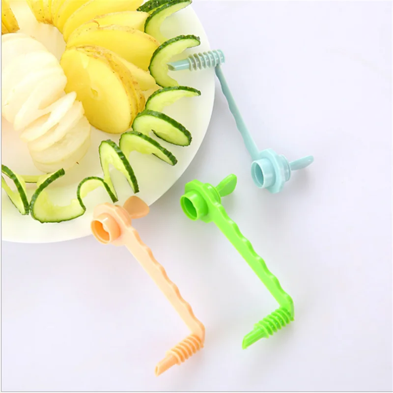 BXLYY Hot 2pc Rotary Plastic Melon Slicer Manual Roll Flower Home Decoration Accessories Kitchen Cuisine .7z | Дом и сад