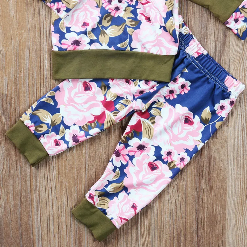 Осенняя мода Лидер продаж для новорожденных Обувь девочек цветочные Толстовка