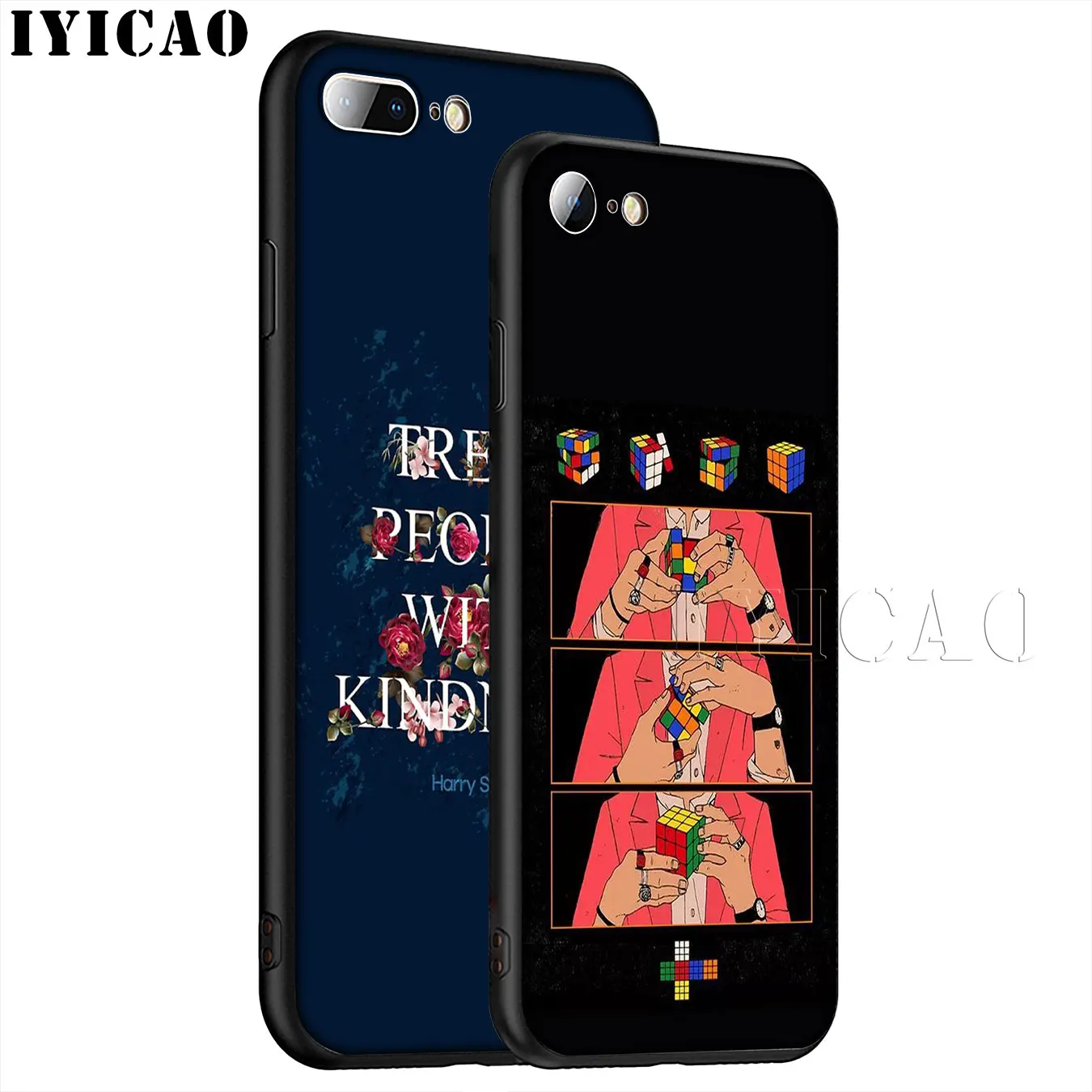 IYICAO One Direction Tattoos Harry Styles Soft Silicone Phone Case for iPhone XR X XS 11 Pro Max 6 6S 7 8 Plus 5 5S SE Cover |