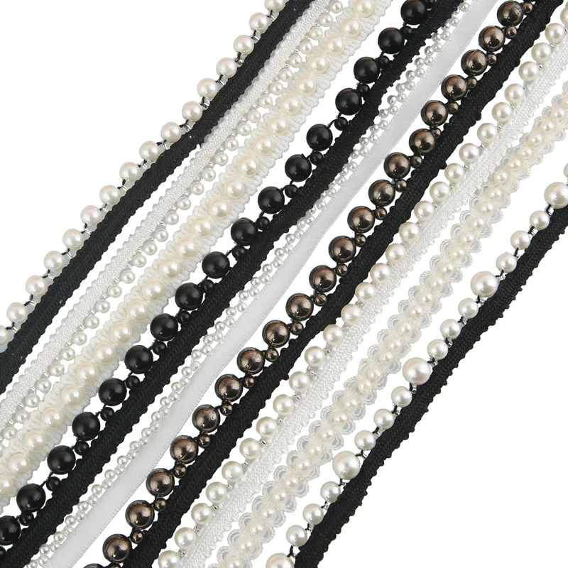 Кружевная ткань двусторонняя с бусинами 100 см | Дом и сад