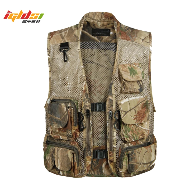 Съемный летний водонепроницаемый жилет повседневный Камуфляжный с несколькими
