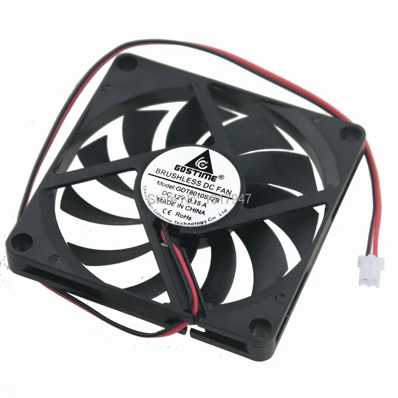 1PCS Gdstime DC 12V XH2.5-2P 8010 80x10mm Cooler Cooling Fan 8010s | Компьютеры и офис