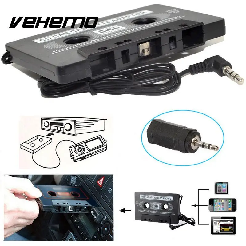 Vehemo лента в форме кассеты AUX аудио адаптер Лента Кассетный MP3 музыкальный CD MD MP4