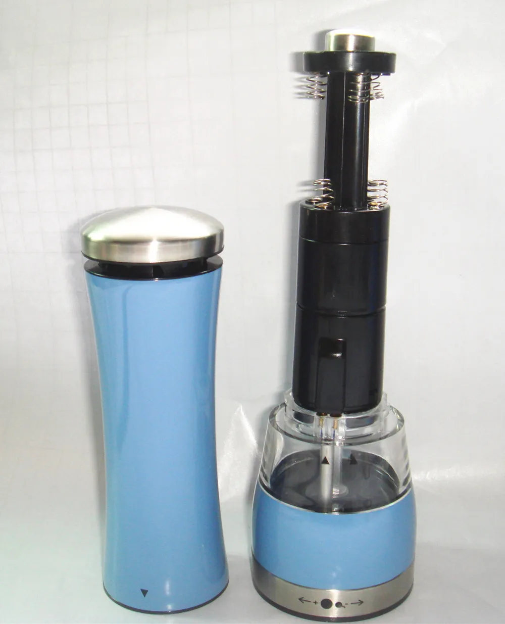 Нержавеющая сталь электрическая мельница для перца светло голубой 1 шт.|light