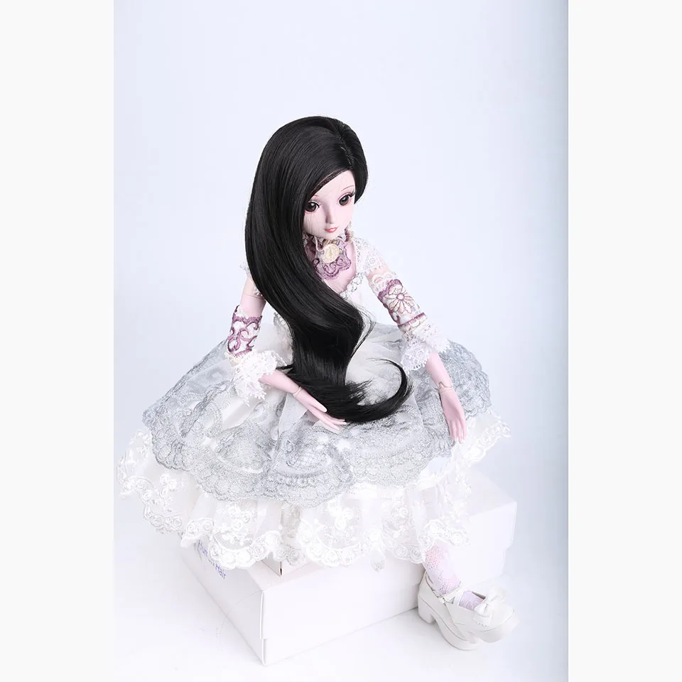 Модный стиль размер 1/3 1/4 BJD SD MSD волосы длинные коричневые высокотемпературные волокна BJD парик для кукол аксессуары