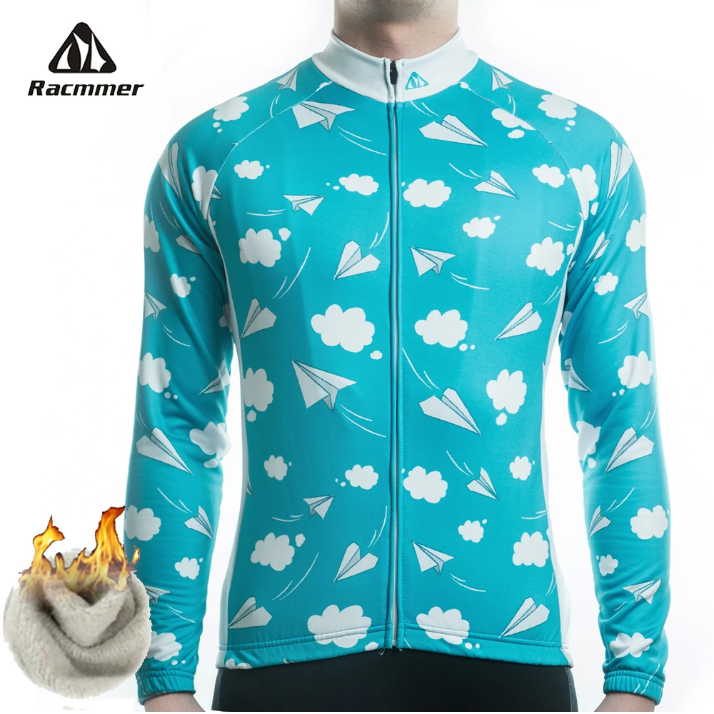 Профессиональная теплая зимняя флисовая велосипедная трикотажная спортивная