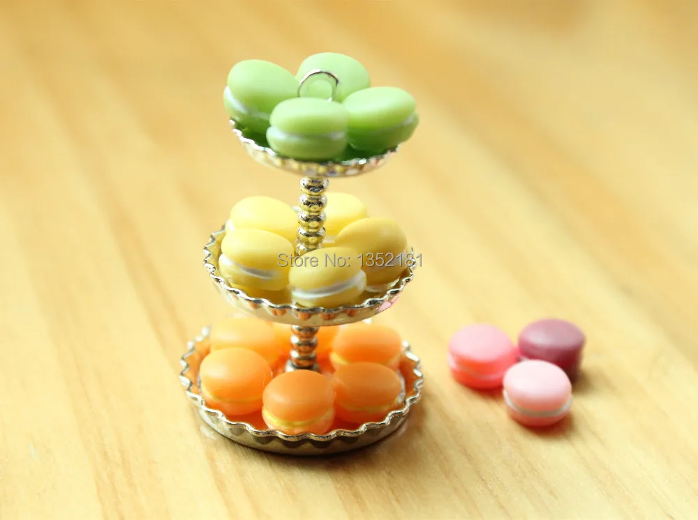 

1:12 Cute Dollhouse Miniature silver cake stand 1114