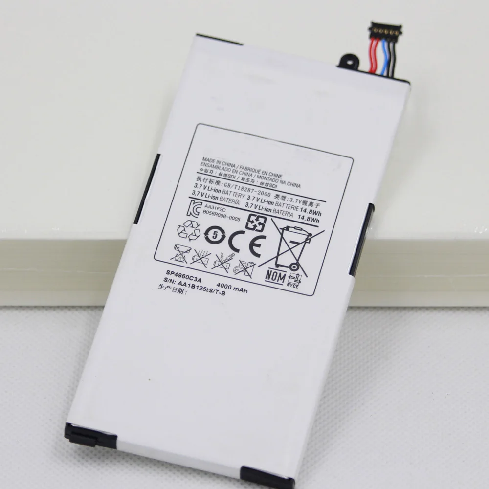 ISUNOO 2 шт./лот 4000 мАч SP4960C3A Аккумулятор для планшета Samsung GALAXY Tab GT P1000 P1010