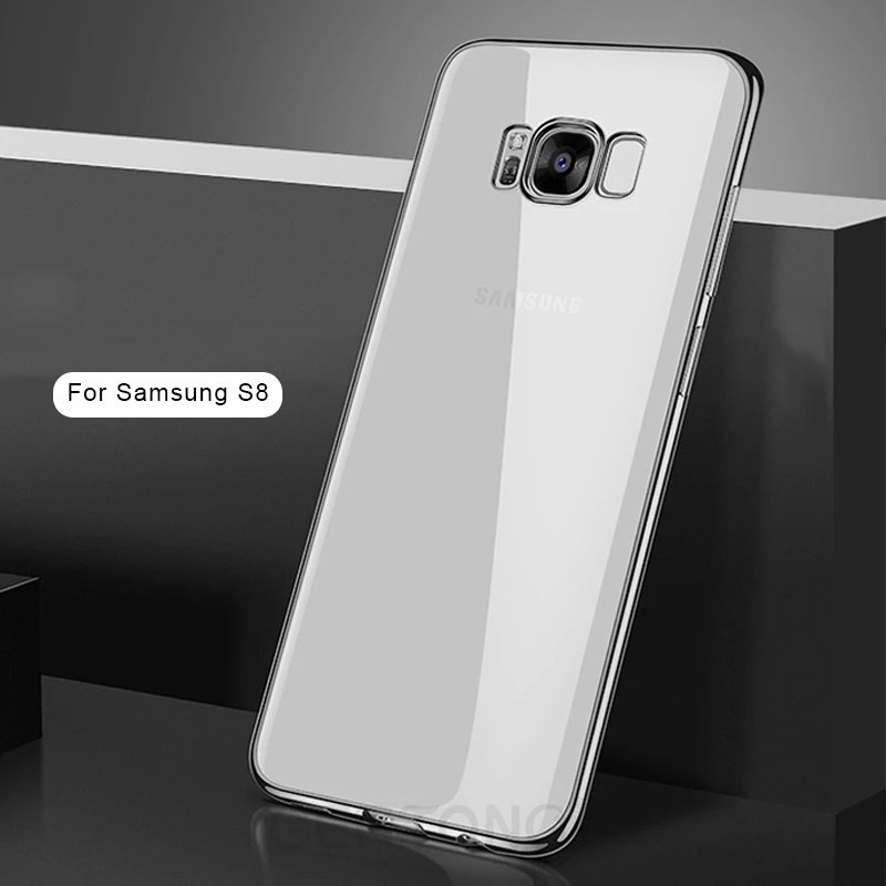 Silver Покрытие мягкий TPU чехол для samsung Galaxy S8 S9 плюс S7 S6 край A8 A6 плюс A9 A7 A7 A5 A3 Сверхтонкий чехол-накладка чехол - Цвет: Silver