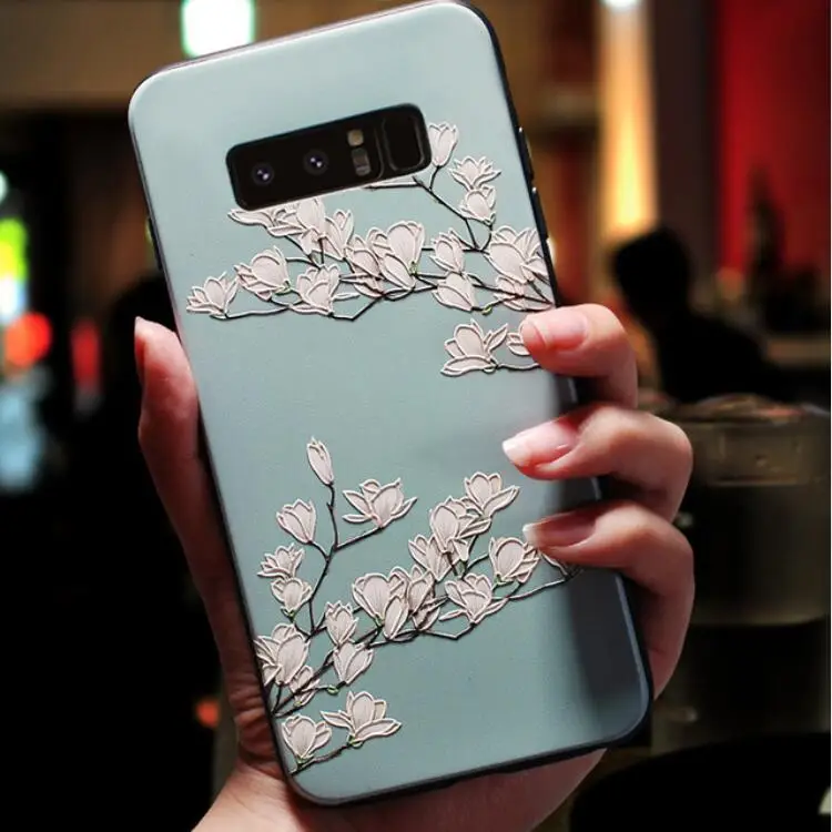 Чехол для Samsung Galaxy A50 A80 A50s A30s мягкий силиконовый чехол с 3D тиснением и цветами A70 A30