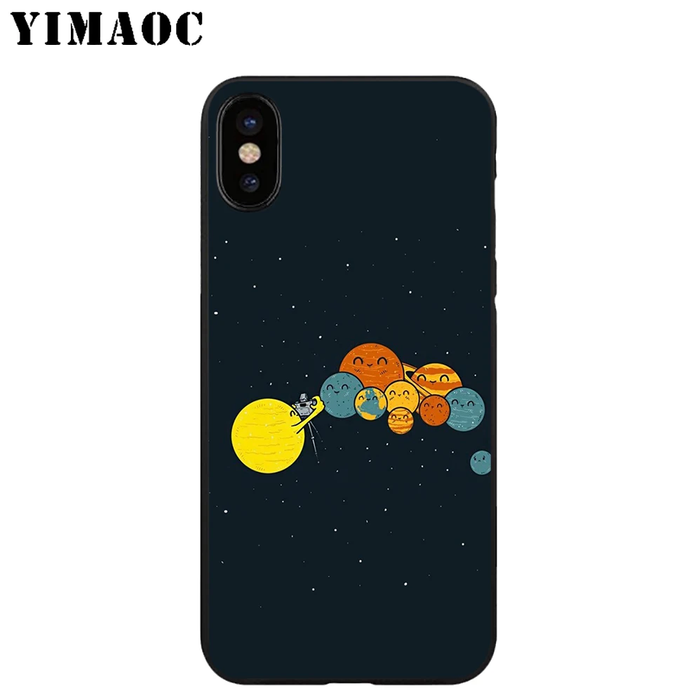 YIMAOC милый чехол с пандой из мягкого ТПУ черного силикона для IPhone X или 10 8 7 6 6S Plus 5 5S