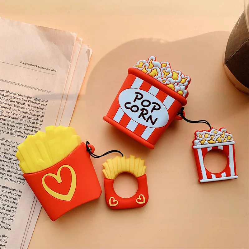 Для AirPods чехол 3D мультфильм наушники Чехлы для Apple Airpods 2 зарядная коробка