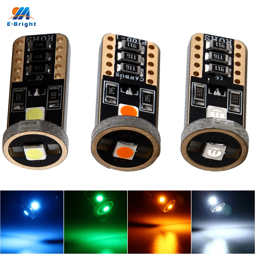 YM E Bright 2 шт. T10 Canbus 3030 3 SMD СВЕТОДИОДНЫЙ Автомобильный Дверной светильник без ошибок