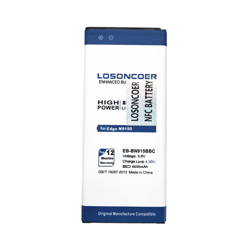 LOSONCOER 6650 мАч EB BN915BBC NFC для SAMSUNG GALAXY Note Edge N9150 N915L N915S N915 N915K N915D N915A N915X аккумулятор