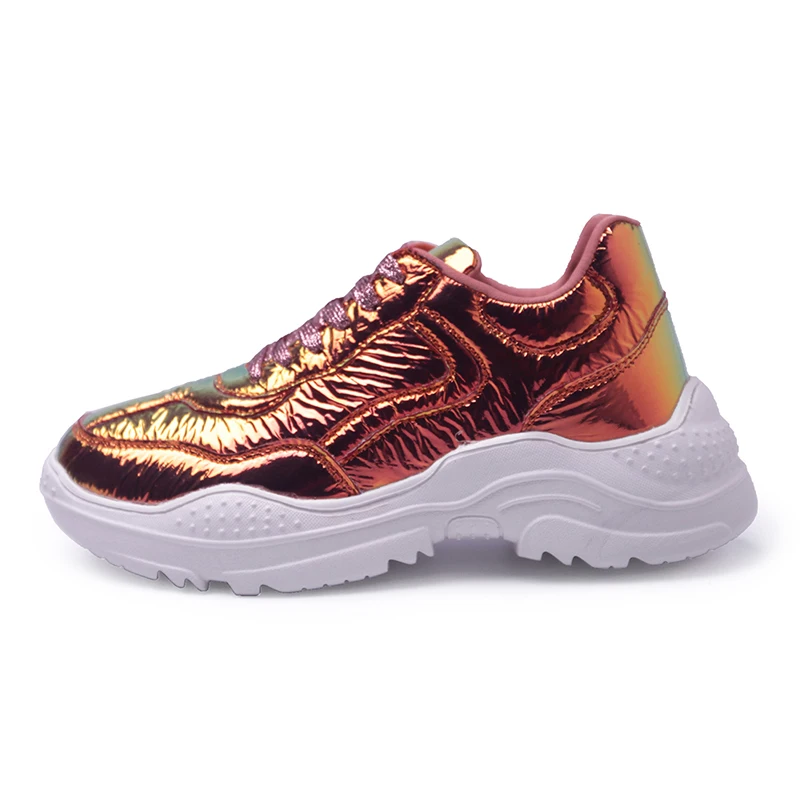 Homass для мужчин модные специальные морщинки зеркало яркая повседневная обувь |