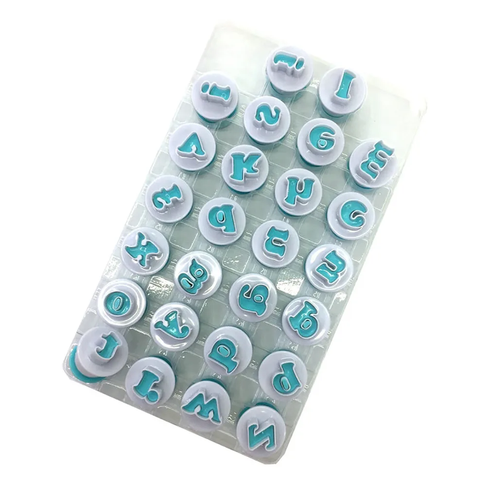 26Pcs Lowercase Номер форма для торта Сахарное печенье резак форма для печенья формы украшения торта аксессуары для выпечки - Цвет: 26Pcs Lowercase