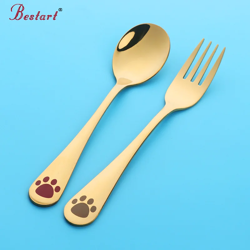 Набор детской столовой посуды из нержавеющей стали 1 комплект/2 предмета