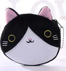 Высокое качество Kawaii милый женский кошелек с кошкой маленький брелок плюшевый хлопок сумка для монет карман на молнии Сумочка для монет подарок для девочек мини-сумка - Цвет: 6