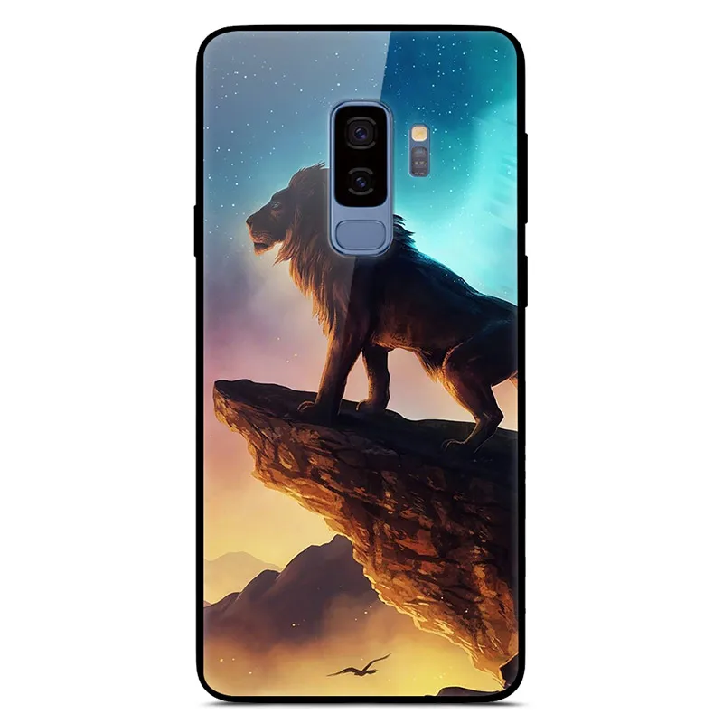 16 Чехол для samsung S9 блестящий чехол Стекло жесткая задняя крышка корпуса для samsung Galaxy S9 плюс чехол мягкий TPU бампер S9+ S9Plus Hoesjes - Цвет: 16