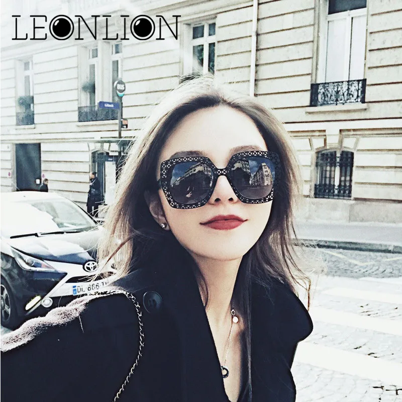 LeonLion Винтаж Кружева полые очки Для женщин топ Брендовая Дизайнерская обувь в