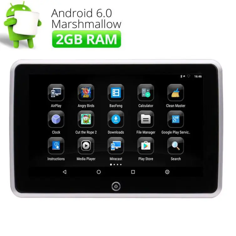 2 Гб ОЗУ 4 ядра Android 6 0 Автомобильный монитор на подголовник заднего сиденья
