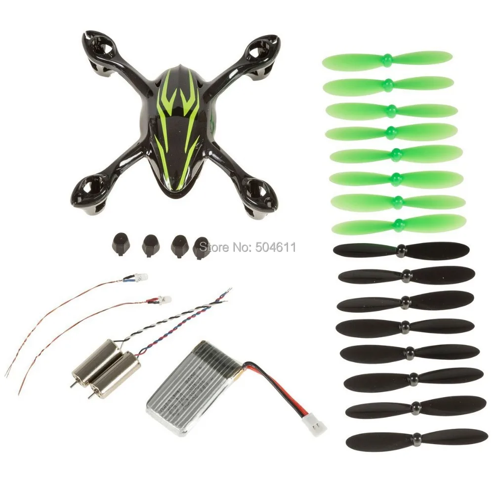 Модернизированный корпус квадрокоптера Hubsan H107C X4 RC черный/зеленый | Игрушки и