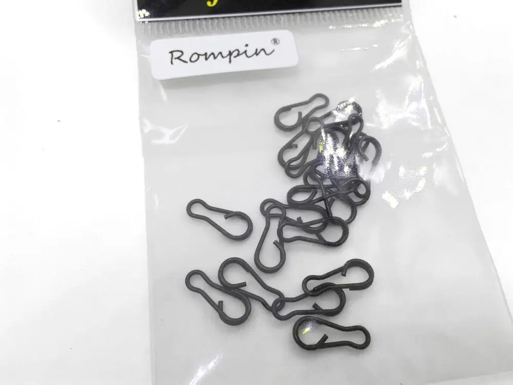Rompin 20 шт./лот рыболовные снасти из нержавеющей стали для ловли карпа оснастка черный цвет соединитель для приманки для рыбалки аксессуары оснастка Pesca