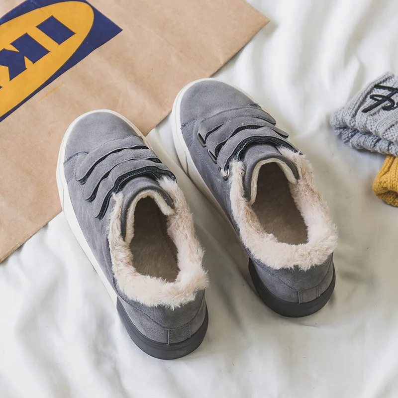 Новая плюшевая зимняя обувь теплая женская Школьная для студентов женские