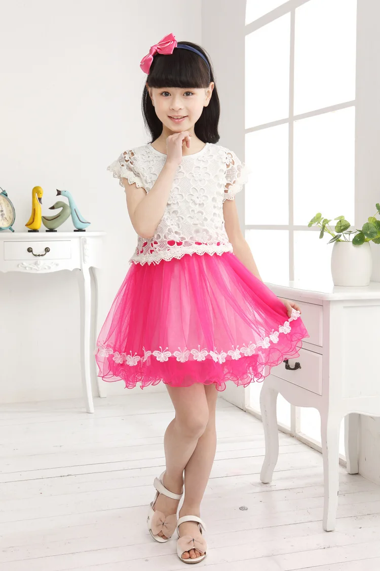 Новинка 2019 кружевное платье принцессы с цветочным узором праздничное для