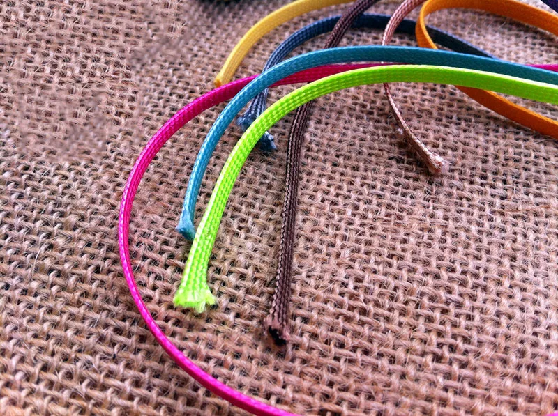 Вощеная нить из полиэстера 4 мм плоский корейский шнур для ювелирных изделий