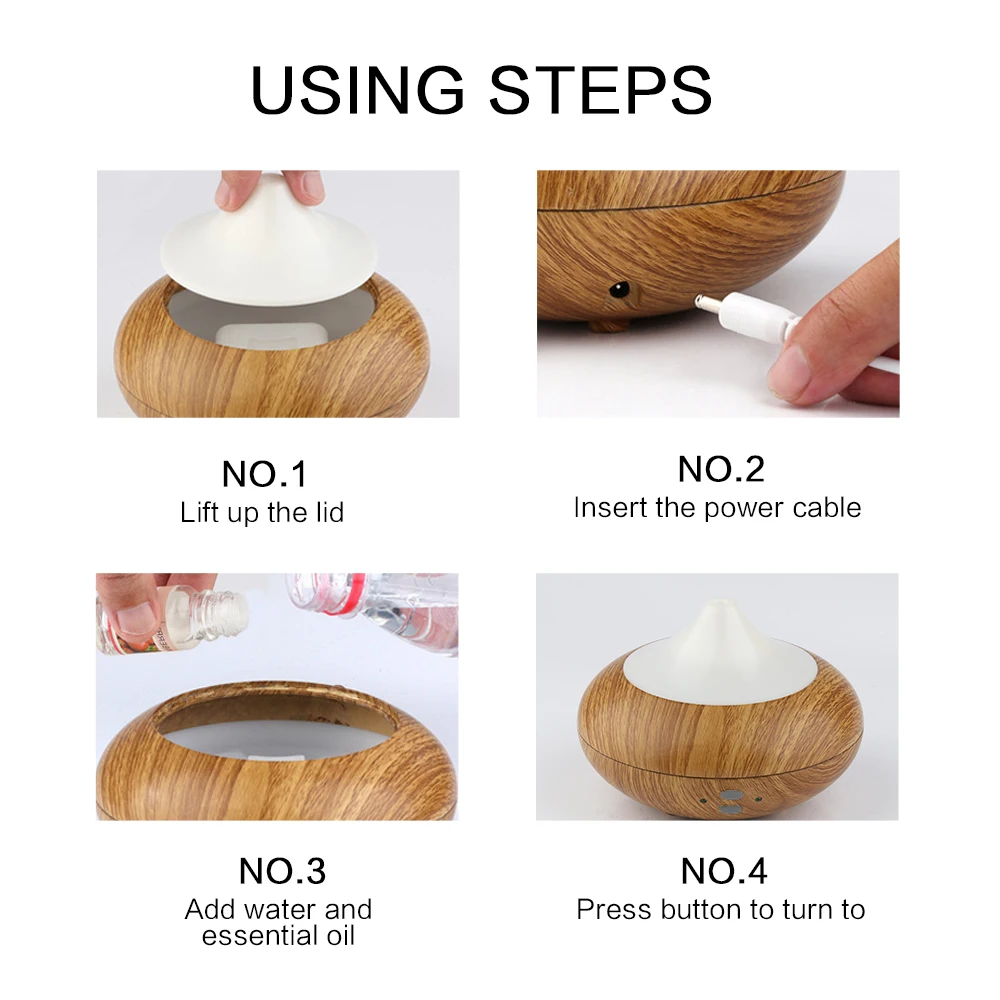 FUNHO Арома увлажнитель ультразвуковой воздуха эфирные масла диффузор usb зарядка