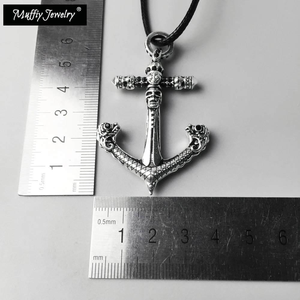 Ожерелье из кожаного шнура с якорями ювелирное изделие в Европейском стиле панк