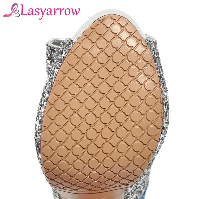 Lasyarrow/пикантные женские туфли на высоком толстом каблуке с открытым носком