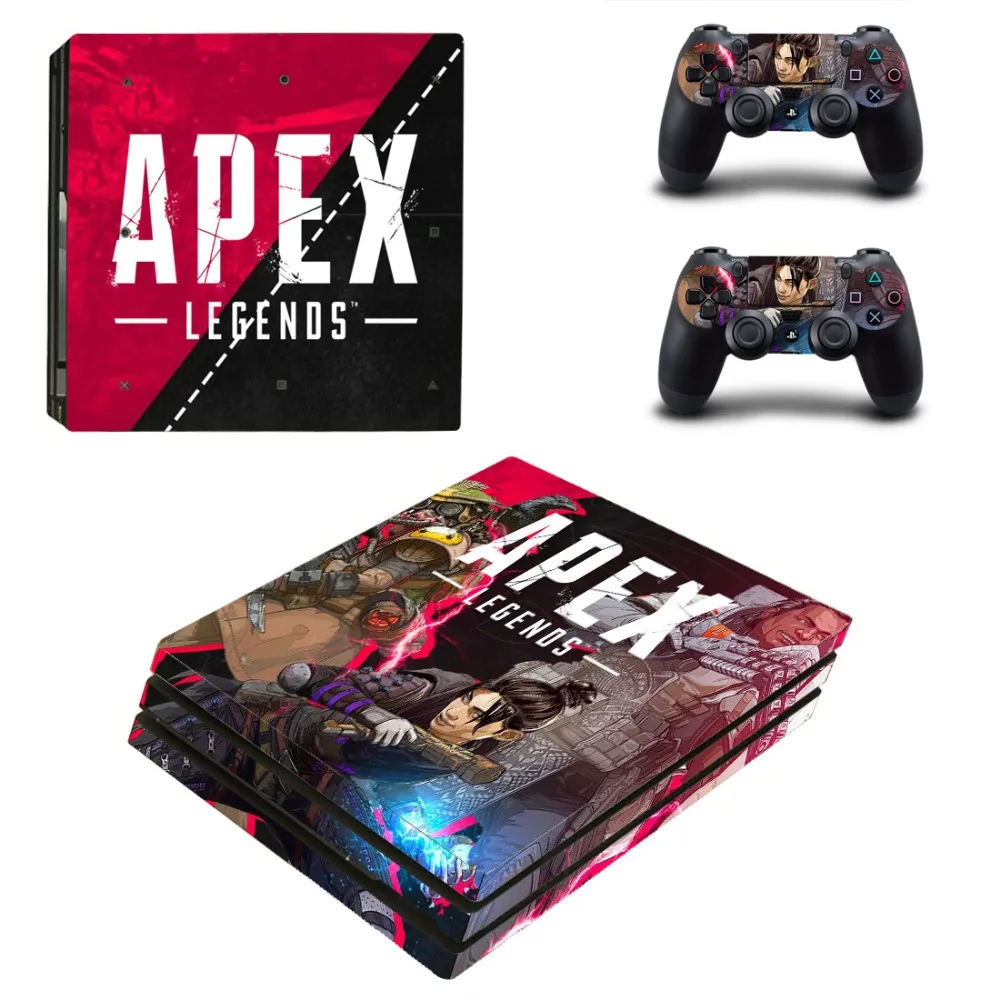 Виниловая наклейка APEX Legends PS4 Pro для консоли Playstation 4 и 2 контроллера Pro|Наклейки| |