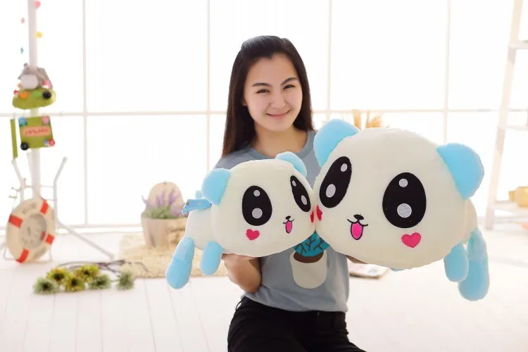 Kawaii красочные светильник на панды плюшевые игрушки куклы большой световой