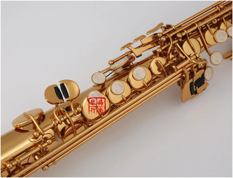 

New Brand Woodwind B Flat Soprano Saxophone KUNO KSS-901 Brass Gold Lacquer Sax With Straight Curved Mouthpiece Saxofone