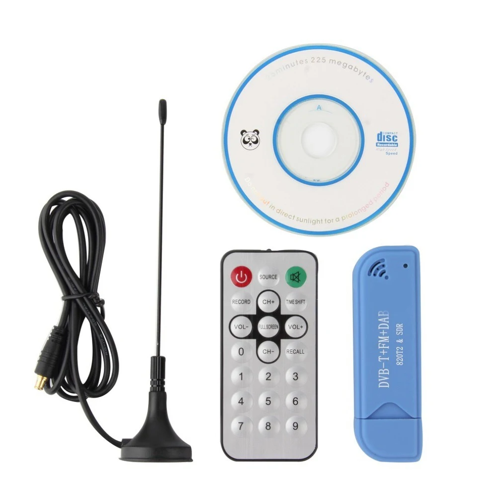 Новые 1 компл. USB 2.0 цифровой dvb-t SDR + DAB FM HD ТВ тюнер приемник палка он RTL2832U R820T