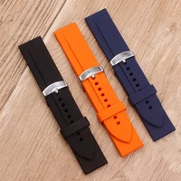 watch accessories soft silicone strap for armani watch strap ar0527 0528 0583 0585 5856 0584 23mm mens watch strap