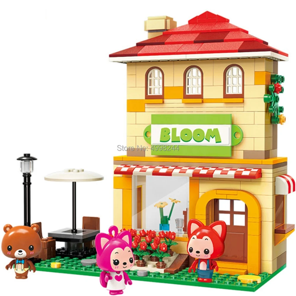 433 шт. идеи цветение сад кабина лиса медведь мультфильм просветить строительные