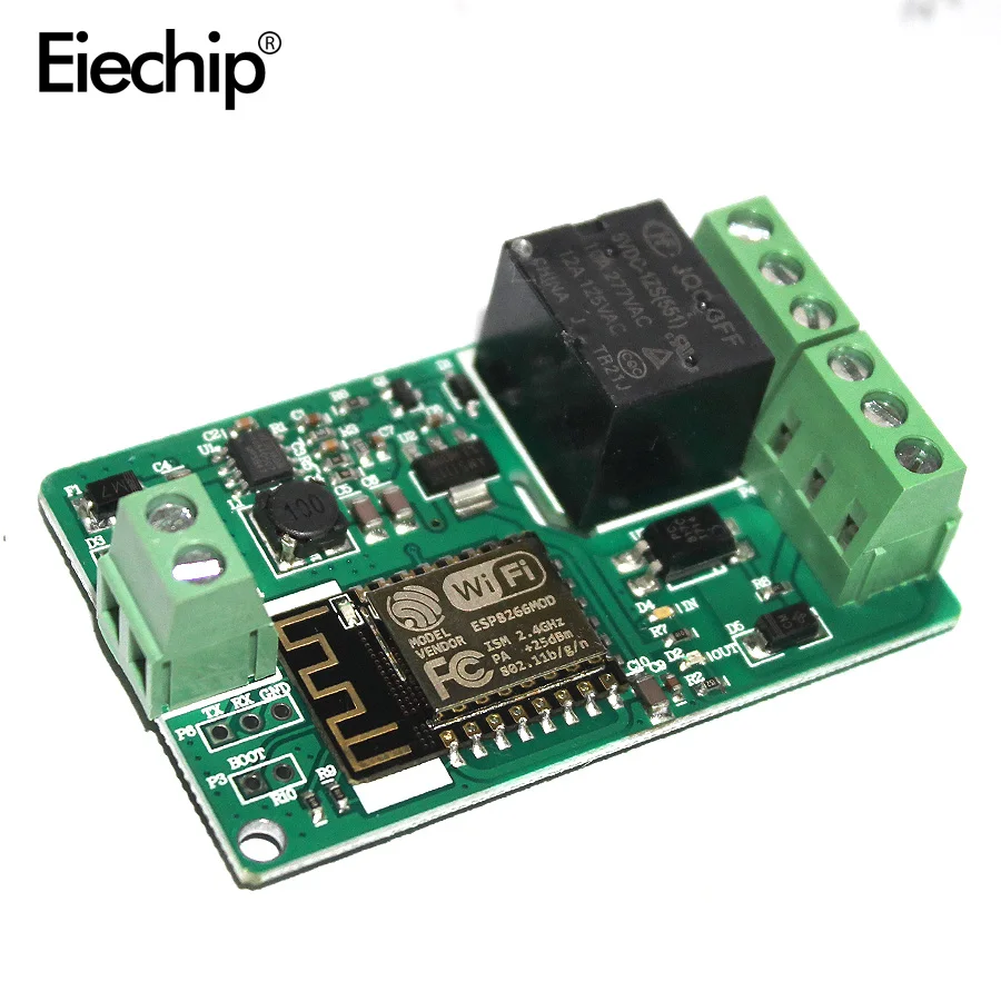 1 шт. зеленый ESP8266 10A 220 в сети реле wifi модуль вход DC 7 В ~ 30 65x40x18 мм Модули новое