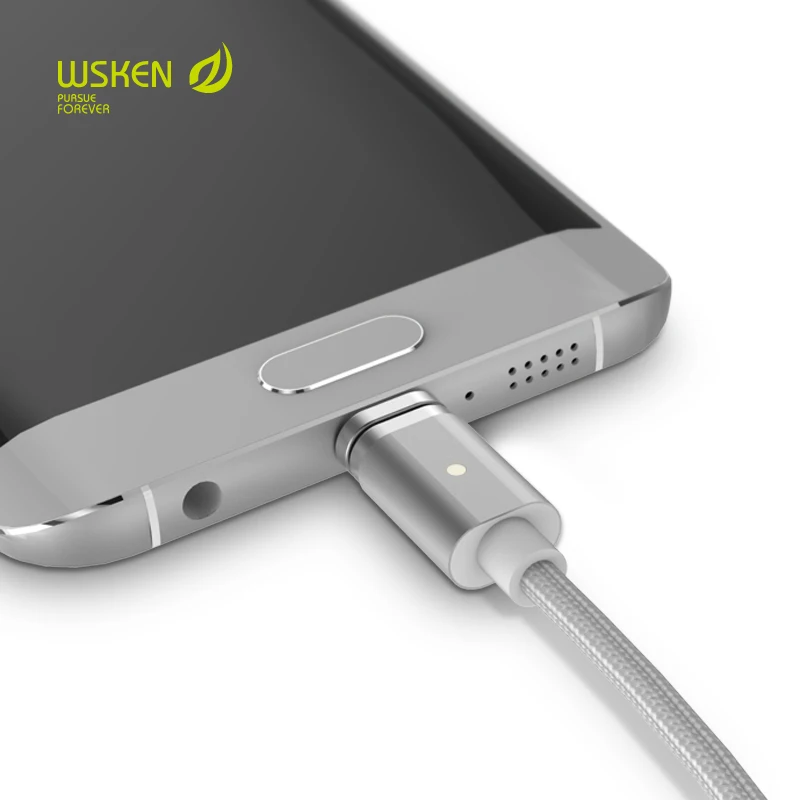 WSKEN оригинальный 2 м Магнитный Micro usb Тип C данных зарядный кабель для iphone XS XR Max X 7 8