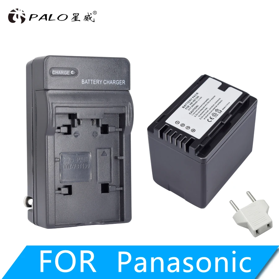 PALO 1 шт. 3900 мАч VW-VBT380 VW-VBT190 батарея+ зарядное устройство для Panasonic HC-V720, HC-V727, HC-V730, HC-V750, HC-V757, HC-V760, HC-V770