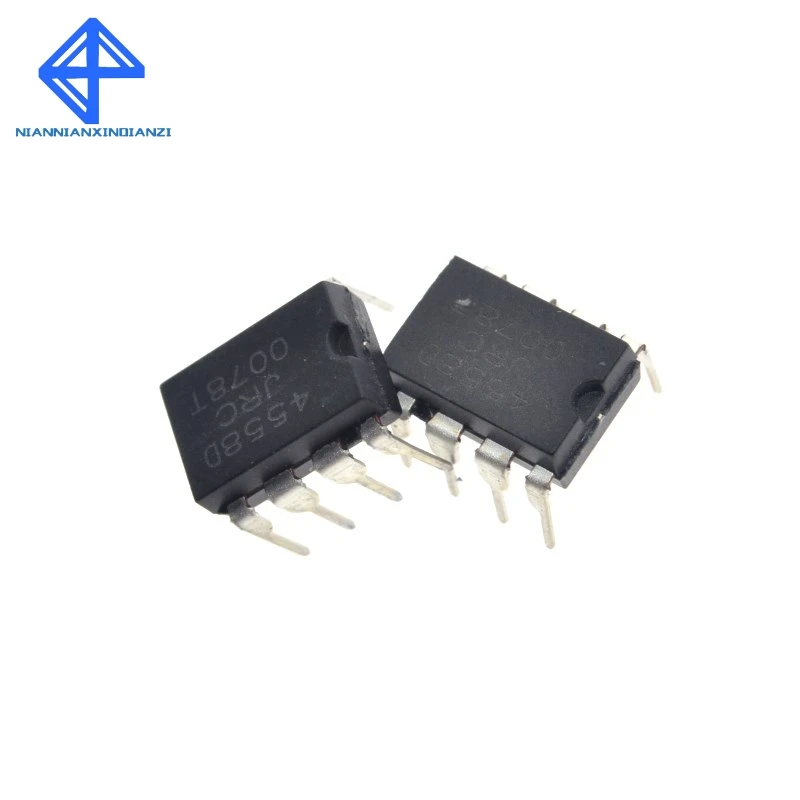 100 шт. JRC4558 4558 4558D DIP 8 интегрированный IC чип Двойной рабочий усилитель оригинальный