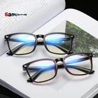 Очки для мужчин и женщин в квадратной оправе, брендовые дизайнерские простые очки