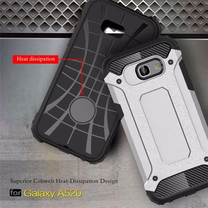 SYCASE для samsung galaxy A7 2017 A5 A3 Броня анти-шок Силиконовые Гибридный Жесткий ПК PhoneCase a720